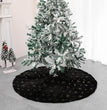 Home Decor Cushion Black Embroidered Velvet Christmas Tree Skirt