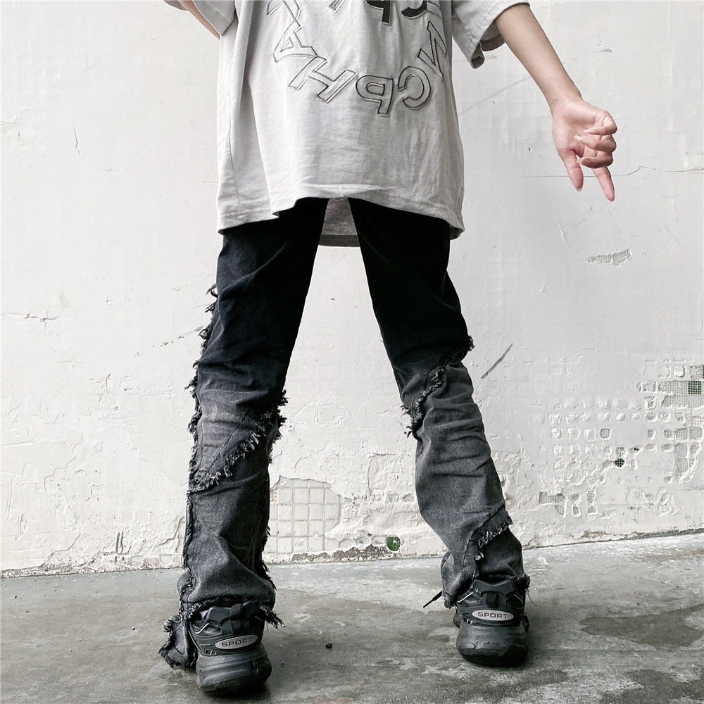 Street Retro Hip Hop Denim Pants Girl