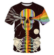 European And American New Product Halloween Digital Printing Women's Loose T-shirt Plus Size Couple Short-sleeved Shirt