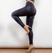 Shascullfites Melody High Waist Crackle Black Coated Lifting Pants Ring Zipper Bum Lift Leggings Push Up Leggings