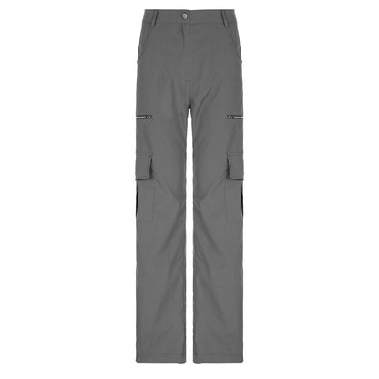 Simple Casual Straight-leg Flared Pants Women's Clothing