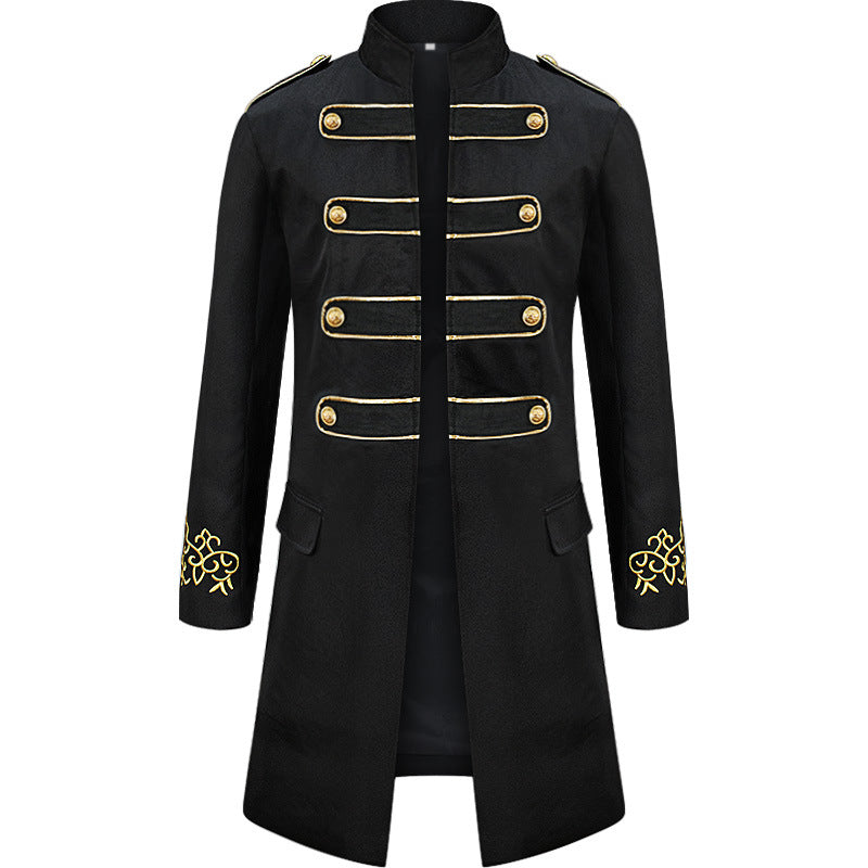 Men's Halloween Embroidered Jacket Stage Clothes