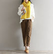 2021 large size women's art Fan Xian thin corduroy pants autumn and winter loose casual trousers