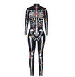 Skeleton 3D Digital Printing Women's Halloween Jumpsuit