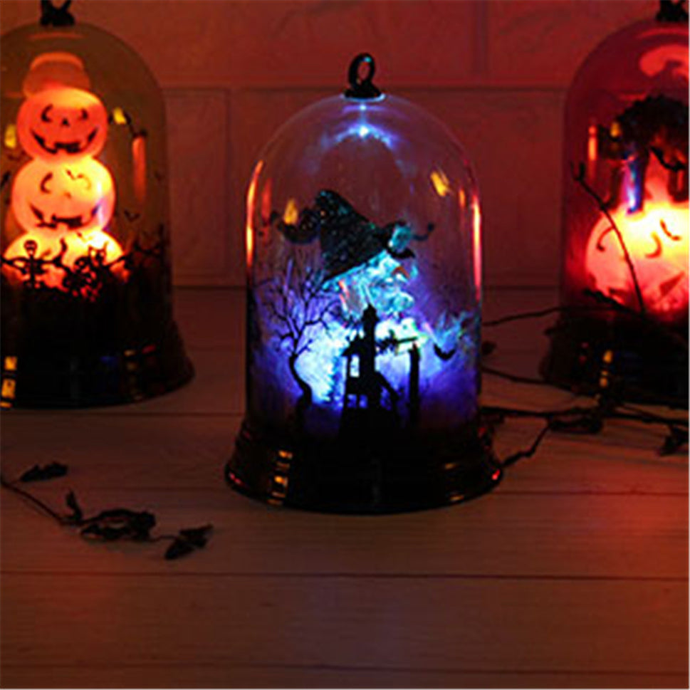 Halloween Pumpkin Lantern Witch Lamp Scene Layout Desk Decoration Pumpkin Lights Halloween Party Bar Decoration