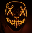 Black V Halloween Horror Glowing Mask