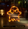 Halloween Window Hanging LED Lights Spider Pumpkin Hanging Ghost Horror Atmosphere Lights Holiday Party Decorative Lights Home Decor