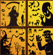 Halloween Horror Black Witch Death Static Window Stickers