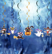Cartoon Halloween Skull Spiral Pendant Set