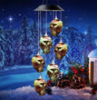 Halloween Skull Wind Chimes Solar Powered LED Light For Garden Decoration Outdoor Elegant Wind Chimes Decor Garden Ornaments