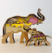 Christmas Decoration Wooden Animal Carving Handcraft Gift Wall Hanging Sculpture 3D Bear Deer Elk Art Decor New Year Ornaments