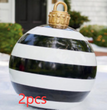 Christmas Ornament Ball Outdoor Pvc 60CM Inflatable Decorated Ball PVC Giant Big Large Balls Xmas Tree Decorations Toy Ball