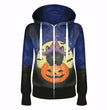 Halloween Men's And Women's Hooded Zipper Sweater Fashion Digital Printing Jacket