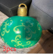 Christmas Ornament Ball Outdoor Pvc 60CM Inflatable Decorated Ball PVC Giant Big Large Balls Xmas Tree Decorations Toy Ball