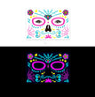 Halloween Fluorescent Funny Death Face Stickers
