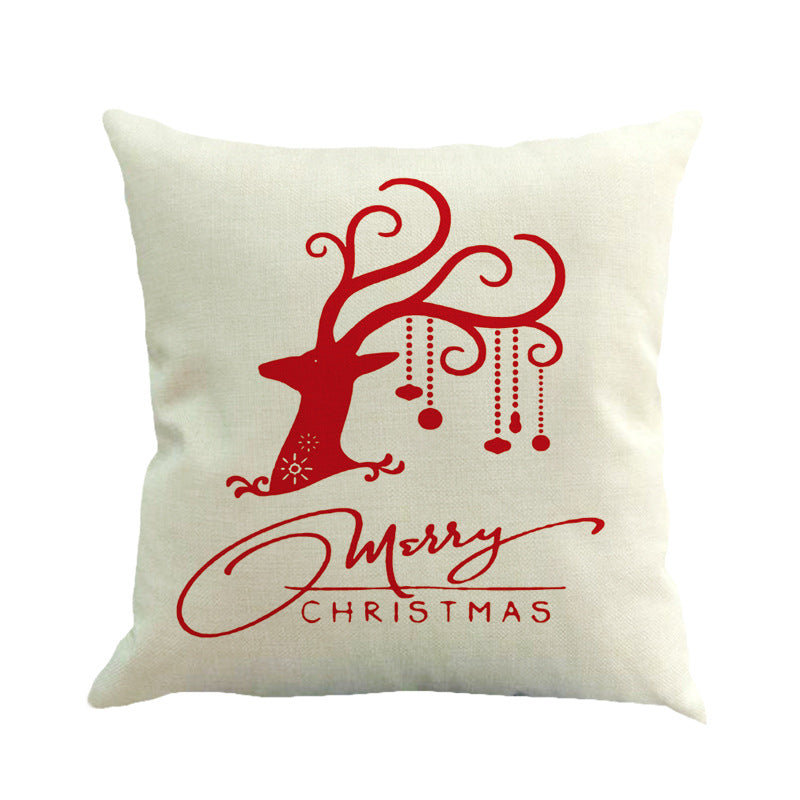 Christmas linen pillowcase