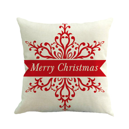 Christmas linen pillowcase