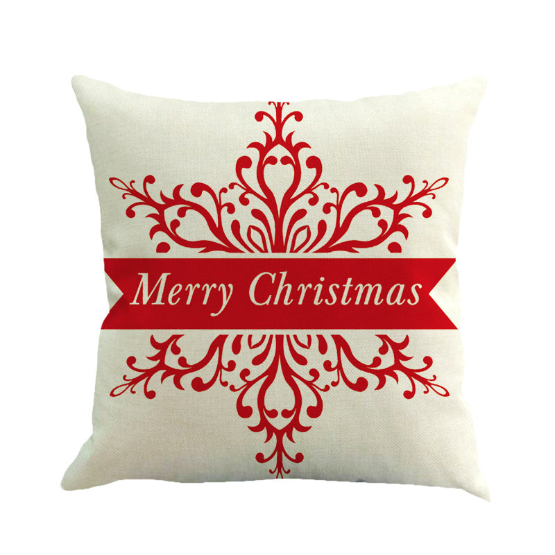 Christmas linen pillowcase