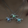 Europe and the United States sell fashionable luminous beads necklace, concise pierced Horse Pendant, spot direct Halloween jewelry
