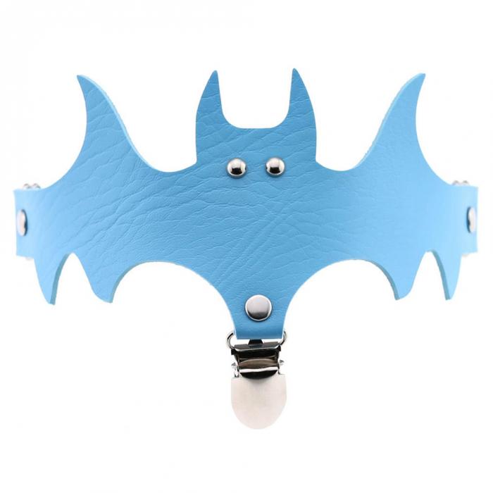 Personality exaggerated Halloween Christmas legs bat wings leather garter socks clip leg ring