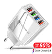 USB Charger Quick Charge 3.0 4 Phone Adapter For Tablet Portable Wall Mobile Charger Fast Charger