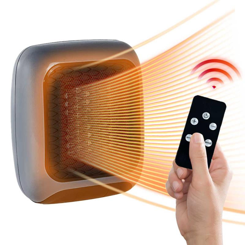 Heater Wall Outlet Small Space Heater with Adjustable Thermostat, Programmable 12-Hour Timer, Auto Shut off - Quiet, Space-Saving, Ceramic