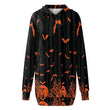 Halloween Theme Printed Casual Loose Mid-length Dress