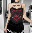 Dark Wind European And American Halloween New Lace Mesh Halter Top