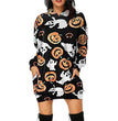 Halloween Theme Printed Casual Loose Mid-length Dress