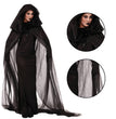 New Cosplay Halloween Women Death Hell Witch Devil Vampire Uniform Black Long Dress Party Cosplay Day Of The Dead Opera Costume