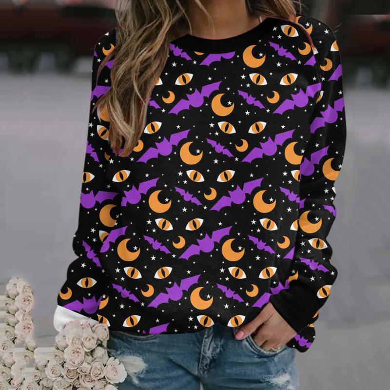 Amazon Women's New Halloween Ladies Round Neck