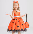 Girls Crossbody Funny Printed Princess Children's Halloween Dress