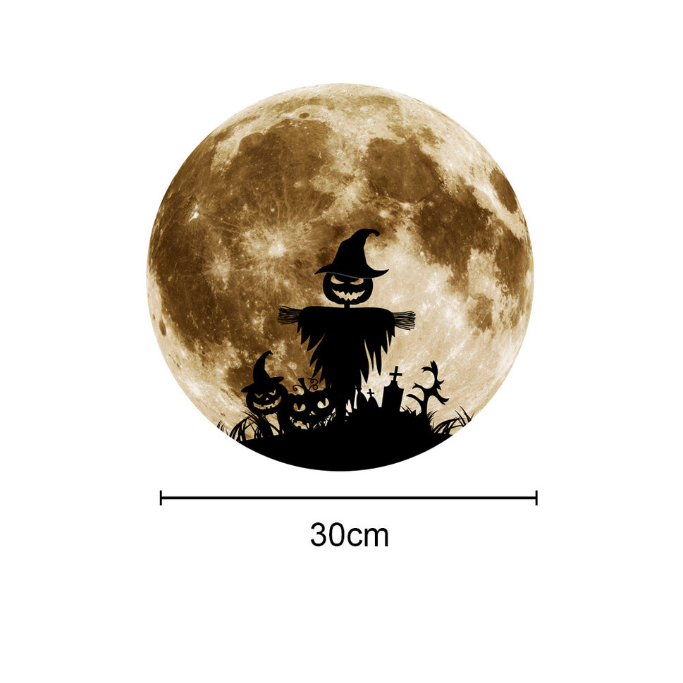 Halloween Crow Pumpkin Luminous Fluorescent Sticker