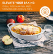 Oval Ceramic Deep Dish Pie Pan Set of 2 - White Baking Dish for Pie Baking and Serving Dishes - Durable Oven and Microwave Safe Bakeware - Thoughtful Gift for Baking Enthusiasts - 10X6-Inch