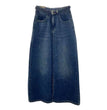 Plus Size Women's Denim Slit Sheath Skirt