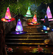 Halloween Decoration Witch Hat LED Lights Halloween Elf Ears Kids Home Party Decor Supplies Outdoor Tree Hanging Ornament