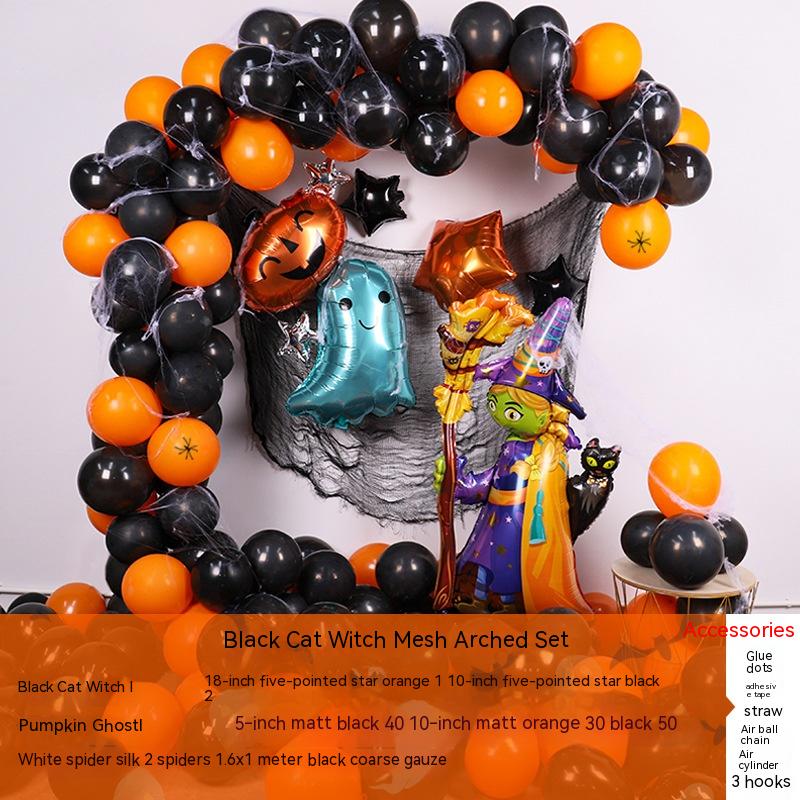 Halloween Balloon Chain Set Spider Skull