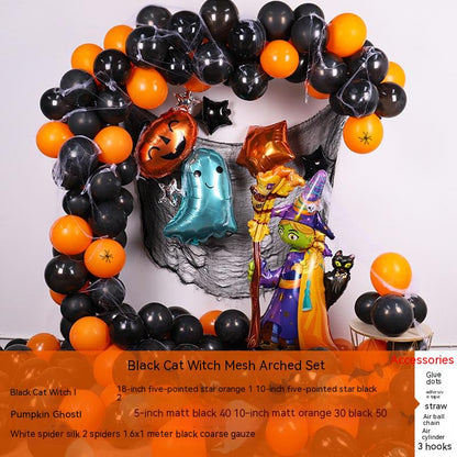 Halloween Balloon Chain Set Spider Skull