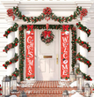 Christmas curtain couplet