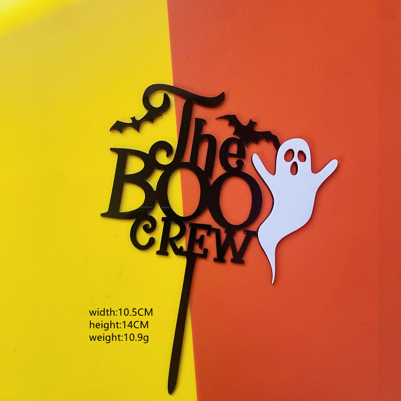New Halloween Acrylic Cake Insert Card