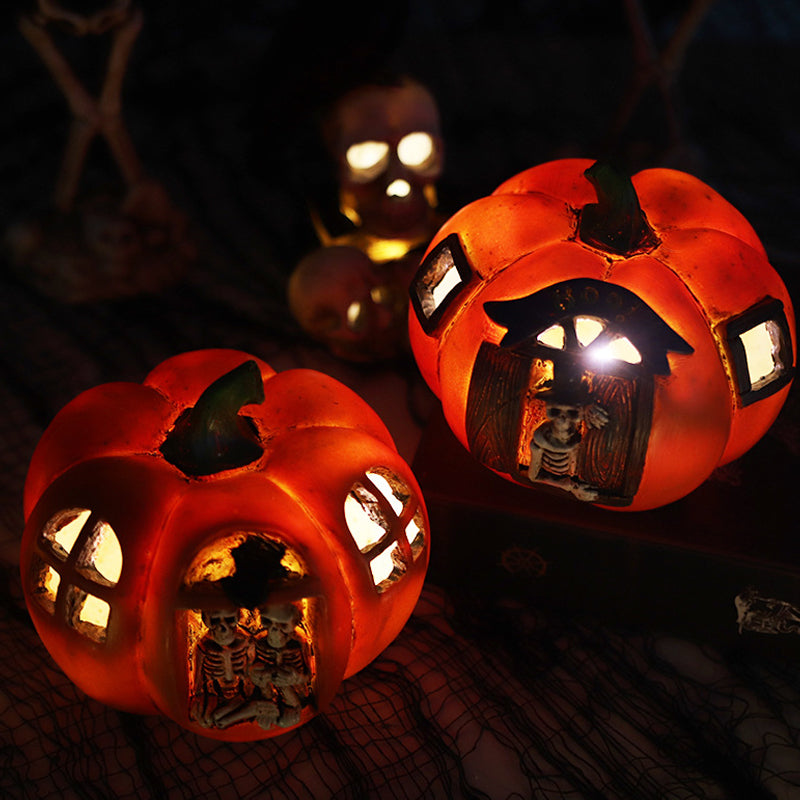 Pumpkin Skull LED Lights Halloween Pumpkin Ghost Skeletons Table Light