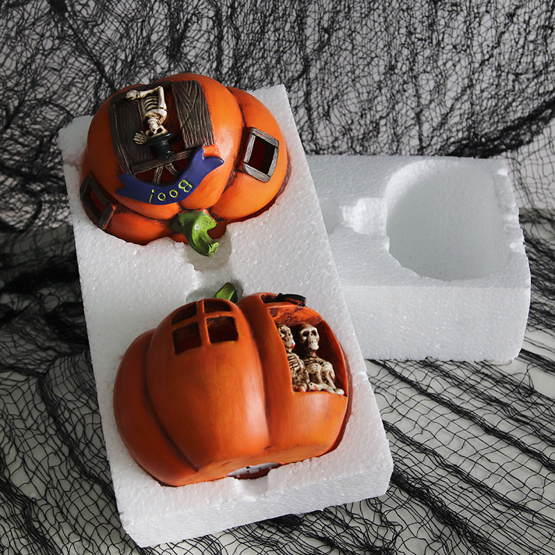 Pumpkin Skull LED Lights Halloween Pumpkin Ghost Skeletons Table Light
