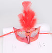 Halloween Glowing Fluff Fiber Led Feather Mask