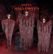 Halloween Hanging Ghost Pendant Dyed Blood Horror Skull Pendants For Halloween Party Patio Lawn Window House Decoration