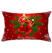 Christmas peach leather pillowcase