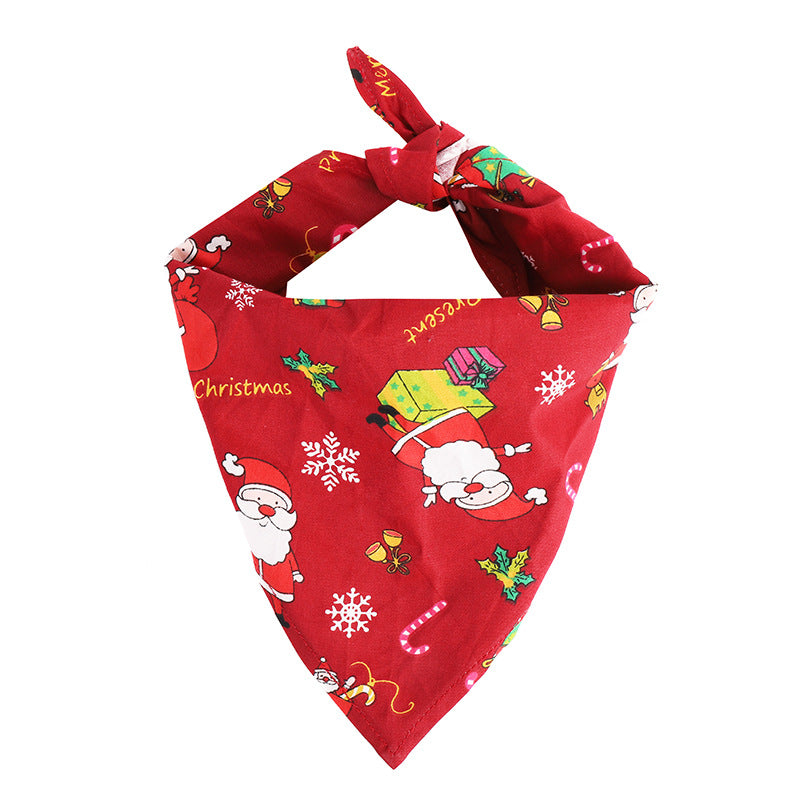 Christmas pet triangle scarf