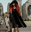 Halloween Cloak Pumpkin Lamp Cloak Intervention Shawl Velvet Trench Coat