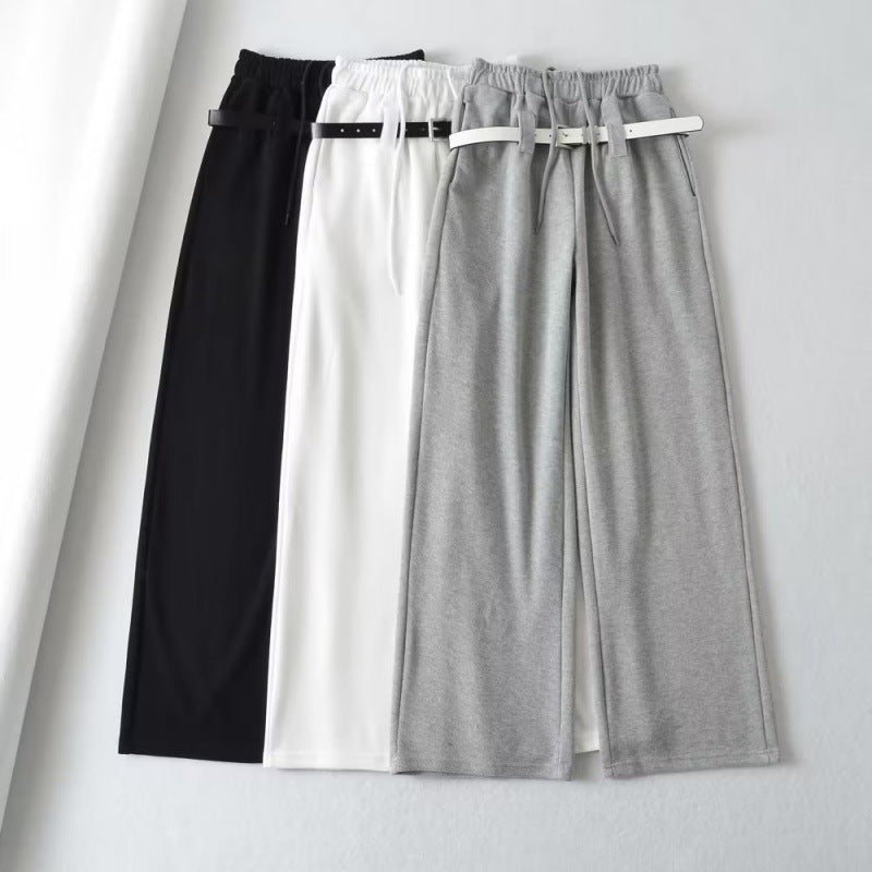 Autumn Women's American Hot Girl Belt Casual Pants