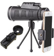Compatible with Apple, Monocular Telescope Zoom Scope with Compass Phone Clip Tripod