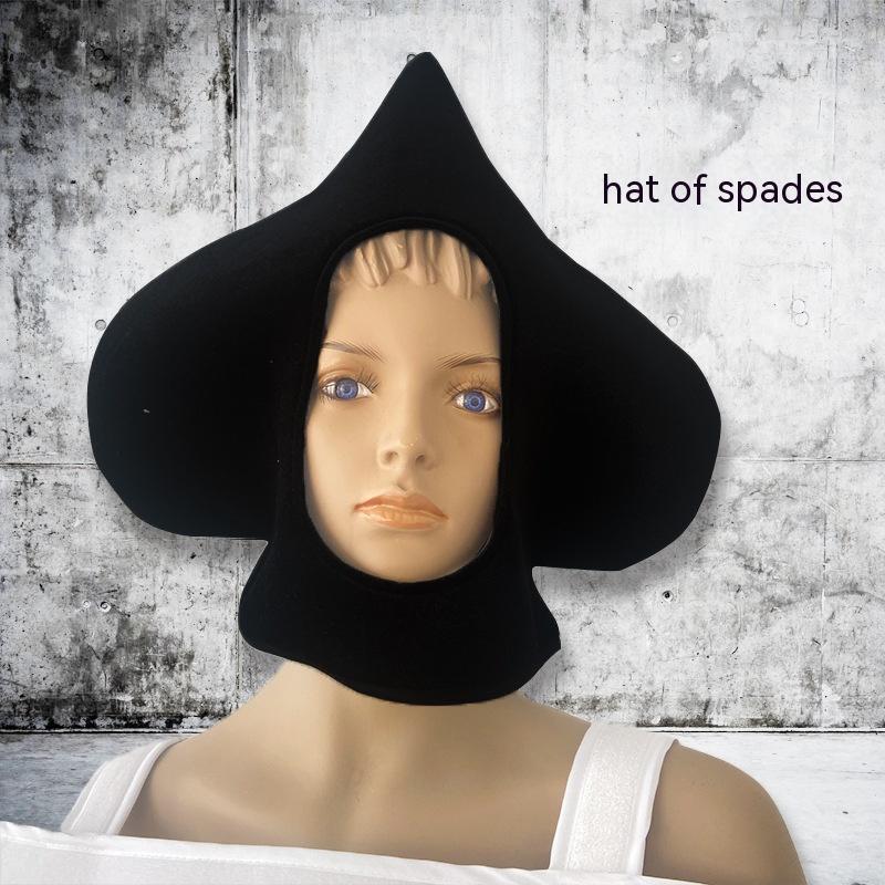 Poker Spades A Suit Halloween Black Hat Clothes Suit